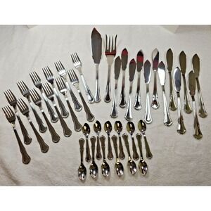 Fish Cutlery Set 12 Rostfrei Dynasty 18/10 Stainless Steel Flatware Seafood Host